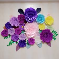 Purple & teal unicorn paper flower backdrop with gold accents for girl's bedroom decorations, unicorn party decor, unicorn wall flowers light and airy, this paper flower set comes with 6 large paper flowers in pale grey and blush, with gold accents. Assorted Crepe Paper Flower Set With Leaves Gallery Wall Wedding Decor Nursery Girls Room Floral Nursery Decor Uk 2021 From Diyunicornflowers Gbp 120 6 Dhgate Uk