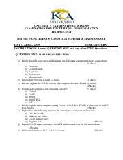 A cmms is computer software designed to. Dit304 Principles Of Computer Support Maintenance Pdf University Examinations 2018 2019 Examination For The Diploma In Information Technology Dit 304 Course Hero