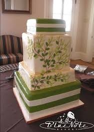 Nature Wedding Cake Tree Branch Square Cake Green Ivory Wedding Blue Note Bakery Austin Texa Wedding Cake Tree Nature Wedding Wedding Cake Nature