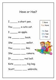 He or she will also practice writing. Have Or Has Worksheets And Online Exercises
