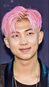 Rm With Pink Hair This Is Gold Pink Hair Bts Rap Monster Cute Pink