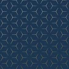 Navy blue geometric line design resources · high quality aesthetic backgrounds and wallpapers, vector illustrations, photos, pngs, mockups, templates and art. Navy And Gold Metro Illusion Geometric Wallpaper Blue