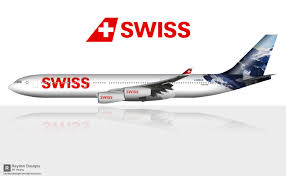 Swiss A340 Aviation Airplane Aviation Airline Logo