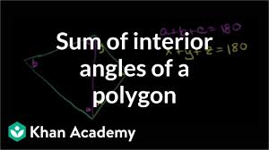 For example the interior angles of a pentagon always add up to 540° no matter if it regular or irregular, convex or the sum of the interior angles of a polygon is given by the formula interior angle = 140 deg so exterior angle = 40 deg. Sum Of Interior Angles Of A Polygon Video Khan Academy