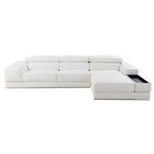 Livraison à domicile ou en retrait magasin ! Canape D Angle Droit 4 5 Places En Cuir Blanc Chandler Maisons Du Monde