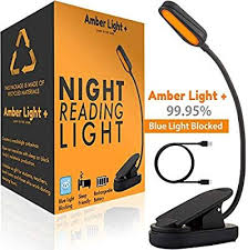 Christmas Giftable Amber Light Rechargeable Blue Light Blocking Reading Light Warm Led Light For Strain Free Health Reading Light Book Lights Amber Lights