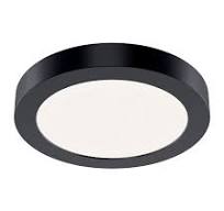 Ara 9" Round LED Flush mount in Black | Kichler Lighting