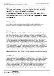Informacje o specjaliście, dane kontaktowe i adres. Pdf The Oat Gene Pools Review About The Use Of Wild Species In Improving Cultivated Oat