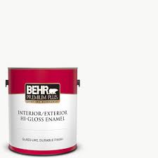 Match valspar paint to your behr color swatch. Behr Premium Plus 1 Gal Ultra Pure White Hi Gloss Enamel Interior Exterior Paint 805001 The Home Depot