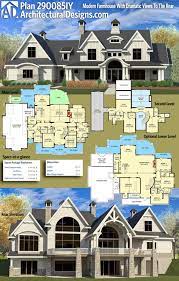 Plan 290085iy Modern Farmhouse With Dramatic Views To The Rear Farmhouse Plans Modern Farmhouse Plans Dream House Plans