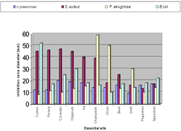 Antibacterial Activity Of Essential Oils And In Combination