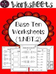 Base Ten 1 Nbt 2 Worksheets Base Ten Word Problems First Grade Math