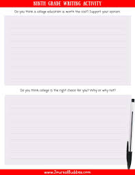 9th grade writing worksheets journalbuddies com