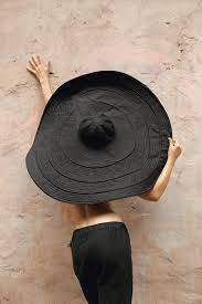 Sun Hats Broad Brimmed Hat Hat With A Wide Brim Hat For Photosession Women S Hat Linen Hat Broad Brim Big Hat Black Hats For Women Fancy Hats Beige Hat