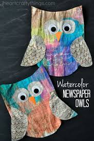 If you make it at school, kids can bring it home for mom or dad on mother's day or father's day. Colorful Newspaper Owl Craft For Kids Owl Crafts Kids Art Projects Art For Kids