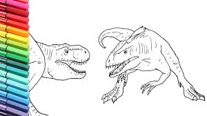 Maybe you would like to learn more about one of these? Drawing And Coloring T Rex Vs Indominus Rex How To Draw Dinosaurs For Kids Youtube