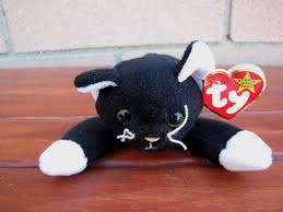 Black And White Beanie Baby Cat Zip Black White Cat 1993 Ty Beanie Baby Collectible Ty Original Beanie Babies Baby Beanie Black Cat