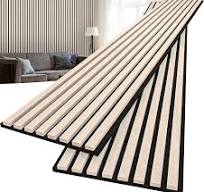 Amazon.com: MSXTE Paneles de madera para pared, paquete de 2 paneles  acústicos de 94.5 x 12.6 pulgadas cada uno, paneles de pared de madera para  ...