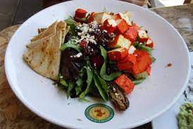 Catering organic tofu kabob a la carte. Tofu Kabob With Grilled Veggies Bulgar Hummus And Salad Picture Of Panini Kabob Grill Glendale Tripadvisor