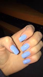Removing these acrylic nails is extremely easy. Acrylic Acrylics Blue Baby Blue Light Blue Nails Short Rounded Squares Light Blue Nails Winter Nails Acrylic Blue Nails