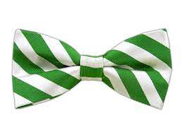 Twill White Stripe Kelly Green Bow Ties Twill White Stripe Kelly Green Bow Ties White Bow Tie Clip On Bow Ties Green Bow Tie
