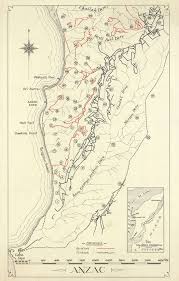 Anzac Map Of Gallipoli Showing Positions Of Australian Trenches Anzac Vintage World Maps History