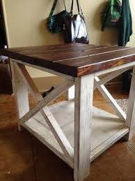 Pin By Ana White On Living Room Tutorials Rustic Side Table Diy Side Table Diy Furniture
