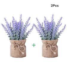 6 pcs new aliexpress artificial plants bonsai small tree pot plants fake flowers potted ornaments for home decoration hotel garden decor. Set Of 2 Artificial Lavender Potted Plant For Home Kitchen Office Silk Flower 804534018681 Ebay