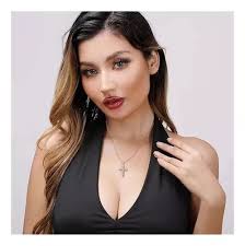 Cadena Bonitas De Cruz Y Rosa, Mxrgc-002, 2pzas, Plata, Coll Color Plata