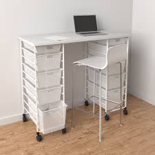 Tag @thecontainerstore for a chance to be featured. Elfa White Movable Standing Desk The Container Store