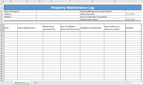 Use this maintenance schedule template to define the cleaning and organizing tasks to be done around the office. Property Maintenance Log Template Templates At Allbusinesstemplates Com