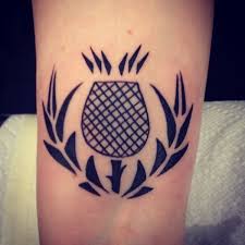 Scots thistle cross celtic tattoo design. 70 Scottish Thistle Tattoo Designs Flowertattooideas Com