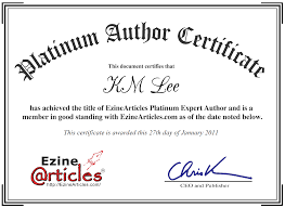 Never Realized I Ve This Certificate Until I Browse Around The Members Area Of My Ezinearticles Account Is This Useful Learning Ezine Self