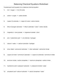 Ask expert tutors you can ask you can ask you can ask (will expire). Balancing Chemical Equations Worksheet Translate Each Chegg Com