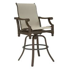Leona Grand Regent Sling Swivel Patio Bar Stool Patio Bar Stools Bar Stools Counter Bar Stools