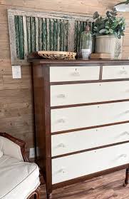 Once the dresser looked sufficiently clean, i painted it using annie sloan chalk paint in pure white. Two Toned Painted Dresser Makeover My Creative Days
