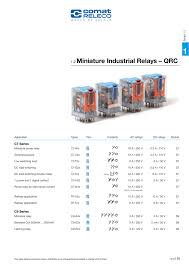 Blue, to identify dc circuits , colour. Comat Releco Miniature Relays Qrc Manualzz