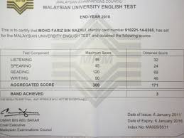 Even though he scored band 4 in muet, nufail izzfarhan still finds a lot of room for improvemennt in his command of the language. Muet