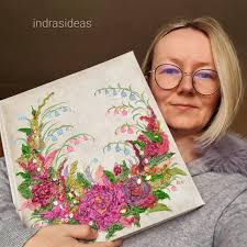 Embroidered Wedding Photo Album, Large Classic Photo Guest Book, Shabby  Chic Wedding Album, Personalized Large Family Photo Album 13"x 11,8"