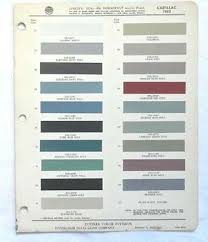 1960 Cadillac Ppg Color Paint Chip Chart All Models Original