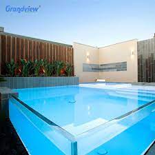 Shaped and sold in corners. China 5 8m One Time Casting Acrylic Pmma Above Ground Used Swimming Pool Spa China Acrylic Swimming Pool Wall Panel Transparent Acrylic Glass Swim Pool Wall Panel