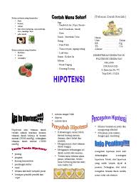 Jumlah platelet darah rendah ini disebut sebagai thrombocytpenia. Leaflet Hipotensi