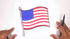Learn how to draw the United States flag - YouTube