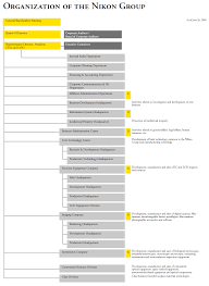 Visible Business Organizational Structure Of Nikon Group