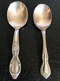 Vintage Wm Rogers Son Oneida Ltd Flatware Baby Spoons Silverplate Home Decor Wmrogersson Vintage Silverplate Beautiful Flatware Baby Spoon