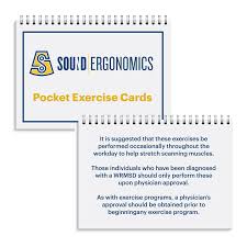 Print two copies of the cards and paste on posterboard to make a deck of cards to play go fish, review the vocabulary, or play memory. Pocket Exercise Cards Sound Ergonomics