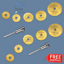 Saw Blade Hss Titanium Coated Disc Wheel Cutoff Mandrel Dremel Rotary Tool 12pcs Drillpro Dremel Rotary Tool Dremel Rotary Tool