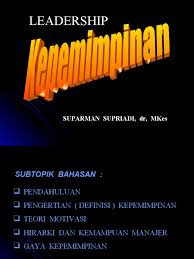 We did not find results for: Leadership Kepemimpinan Ppt