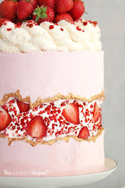 Strawberry Faultline Cake Recipe Ft Nakd Strawberry Cream Cakes Cake Cake Recipes