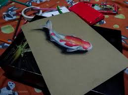 Colored pencil nature wildlife animal and bird art. 3d Koi Fish Colored Pencil Drawing Cf Encarnado Arts Facebook